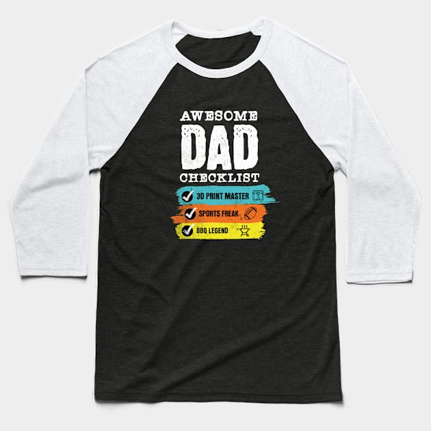 Awesome Dad Baseball T-Shirt by ZombieTeesEtc